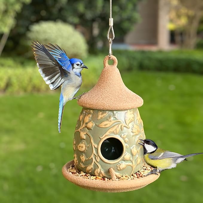 Talavera Pottery Bird House – MexDecor